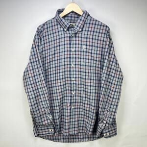 Vintage Barbour Plaid Button Up Long Sleeve Shirt XL US